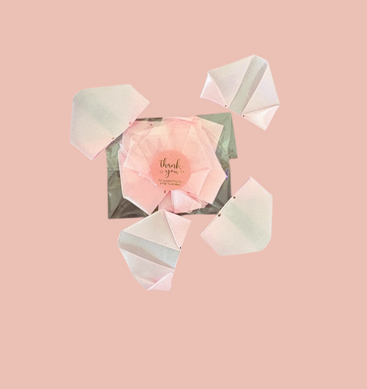 Ribbon roses petals
